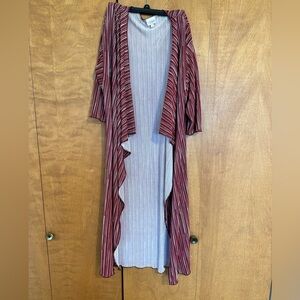 LuLaRoe EUC size S striped Shirley Kimono
